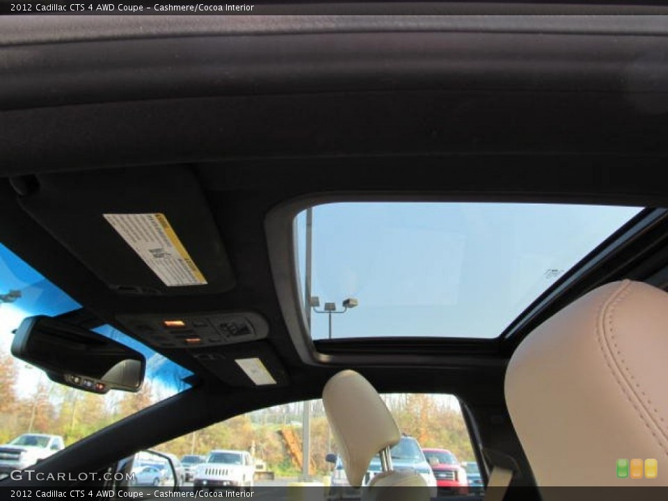 Cashmere/Cocoa Interior Sunroof for the 2012 Cadillac CTS 4 AWD Coupe #73383965