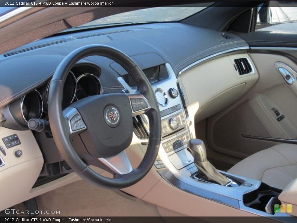 Cashmere/Cocoa Interior Dashboard for the 2012 Cadillac CTS 4 AWD Coupe #73384073