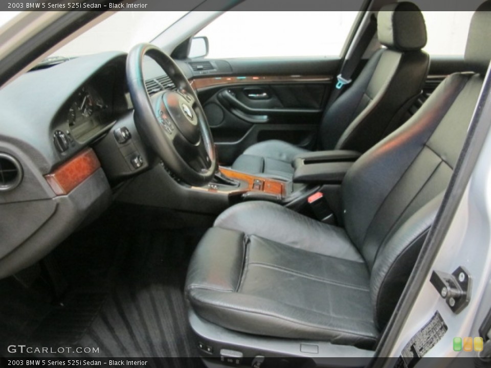 Black Interior Front Seat for the 2003 BMW 5 Series 525i Sedan #73385799