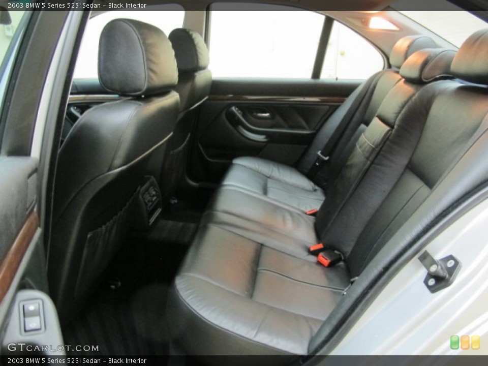 Black Interior Rear Seat for the 2003 BMW 5 Series 525i Sedan #73385840