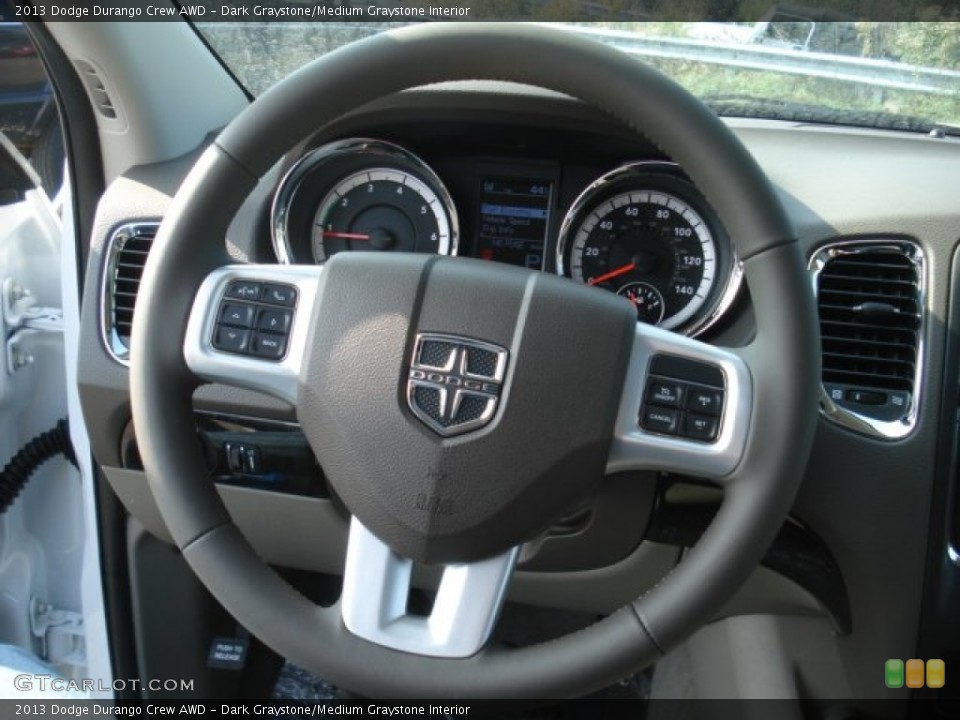 Dark Graystone/Medium Graystone Interior Steering Wheel for the 2013 Dodge Durango Crew AWD #73386050