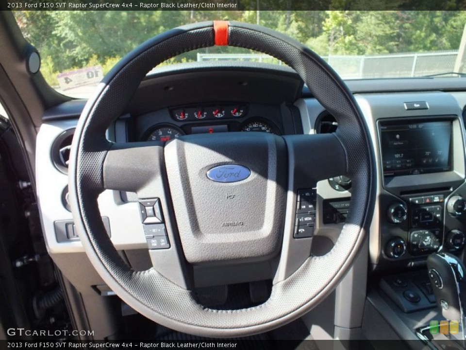 Raptor Black Leather/Cloth Interior Steering Wheel for the 2013 Ford F150 SVT Raptor SuperCrew 4x4 #73393328
