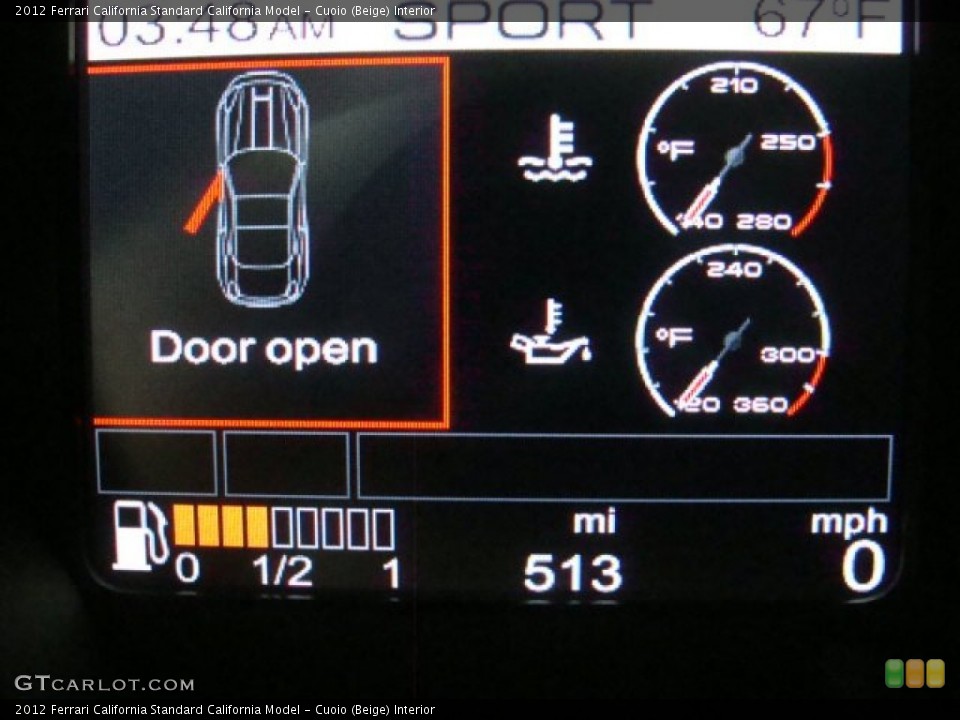 Cuoio (Beige) Interior Gauges for the 2012 Ferrari California  #73394690