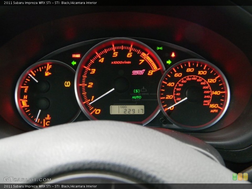 STI  Black/Alcantara Interior Gauges for the 2011 Subaru Impreza WRX STi #73396037