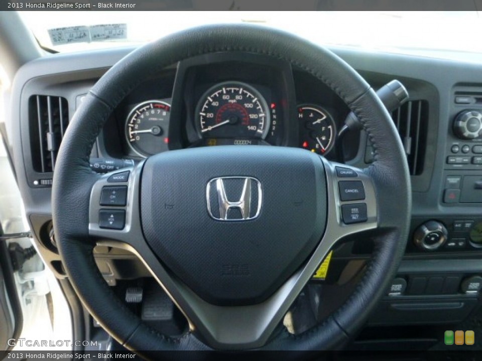 Black Interior Steering Wheel for the 2013 Honda Ridgeline Sport #73398626