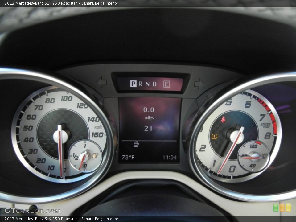Sahara Beige Interior Gauges for the 2013 Mercedes-Benz SLK 250 Roadster #73400159