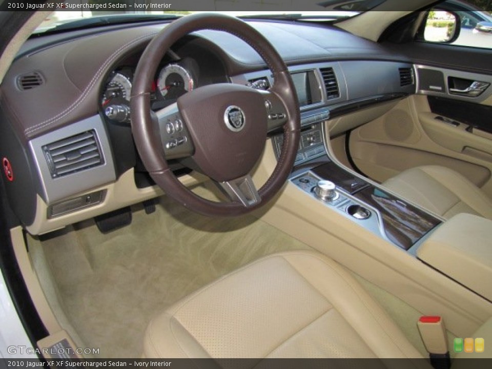 Ivory 2010 Jaguar XF Interiors