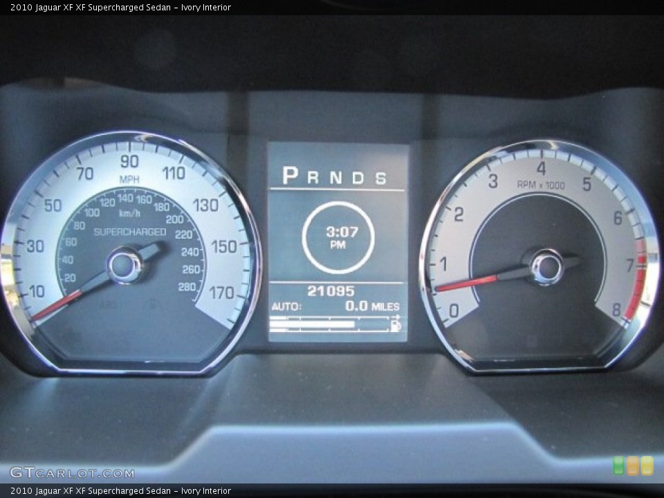Ivory Interior Gauges for the 2010 Jaguar XF XF Supercharged Sedan #73400731
