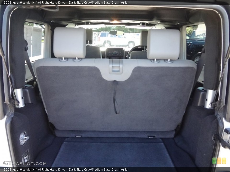 Dark Slate Gray/Medium Slate Gray Interior Trunk for the 2008 Jeep Wrangler X 4x4 Right Hand Drive #73403522