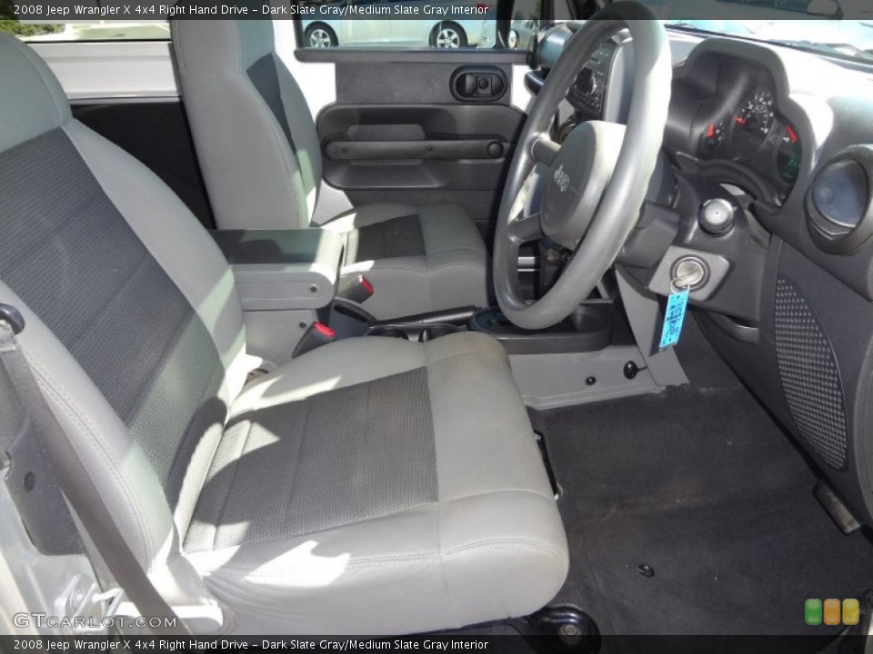 Dark Slate Gray/Medium Slate Gray Interior Photo for the 2008 Jeep Wrangler X 4x4 Right Hand Drive #73403588