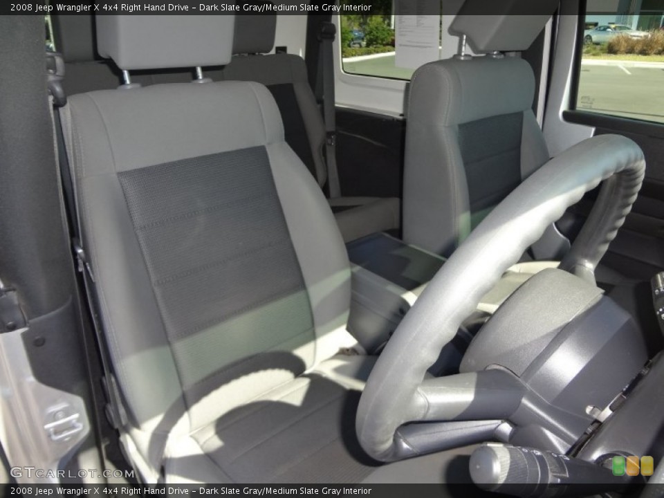 Dark Slate Gray/Medium Slate Gray Interior Photo for the 2008 Jeep Wrangler X 4x4 Right Hand Drive #73403602