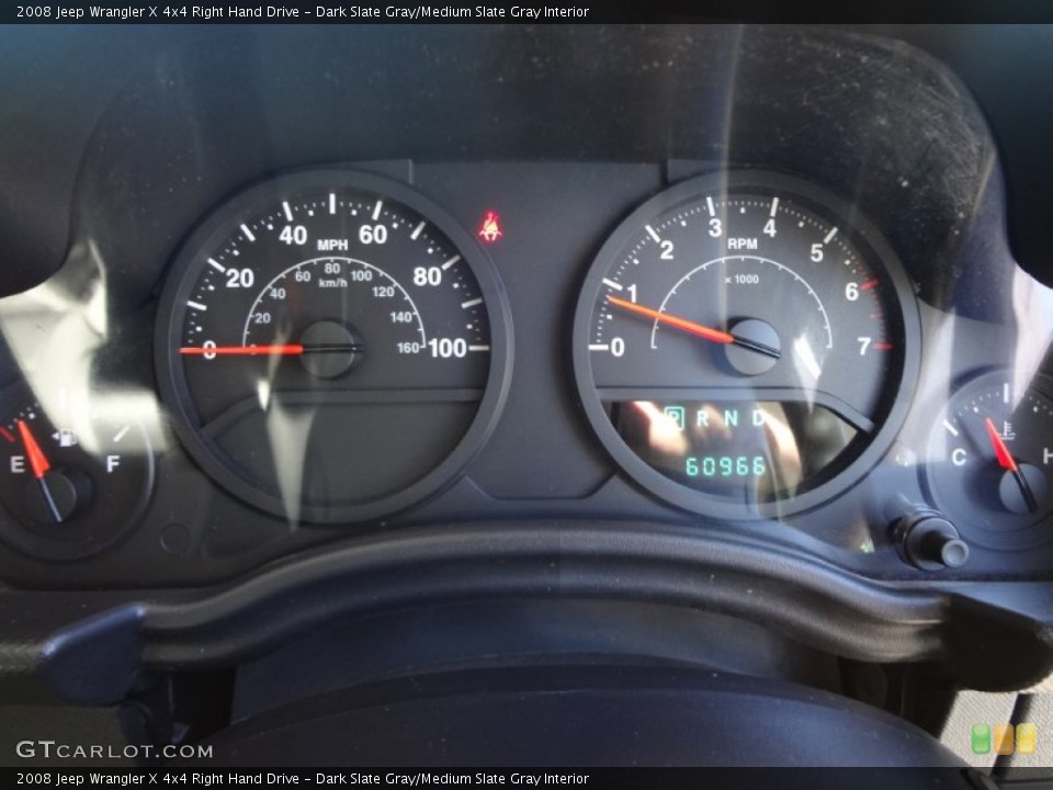 Dark Slate Gray/Medium Slate Gray Interior Gauges for the 2008 Jeep Wrangler X 4x4 Right Hand Drive #73403681