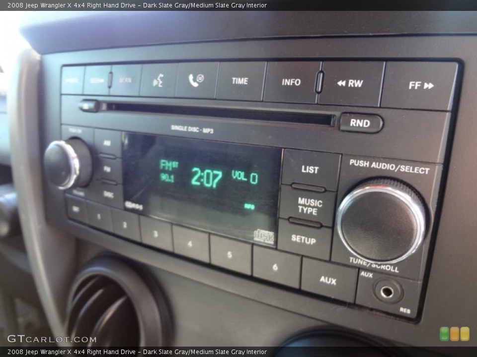 Dark Slate Gray/Medium Slate Gray Interior Audio System for the 2008 Jeep Wrangler X 4x4 Right Hand Drive #73403693