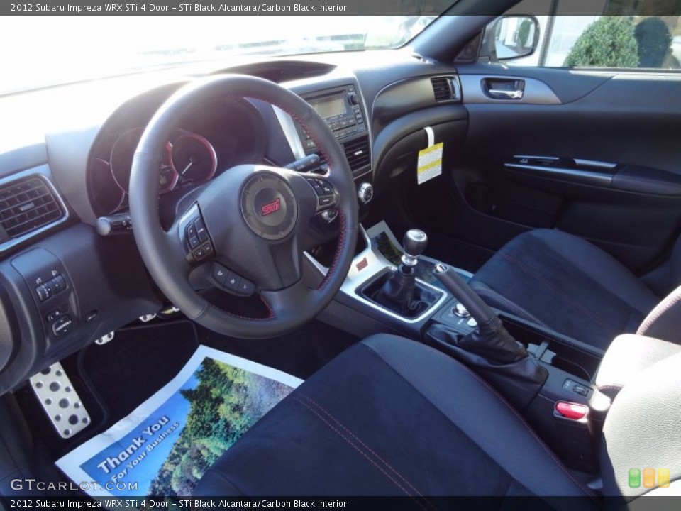STi Black Alcantara/Carbon Black Interior Photo for the 2012 Subaru Impreza WRX STi 4 Door #73404212