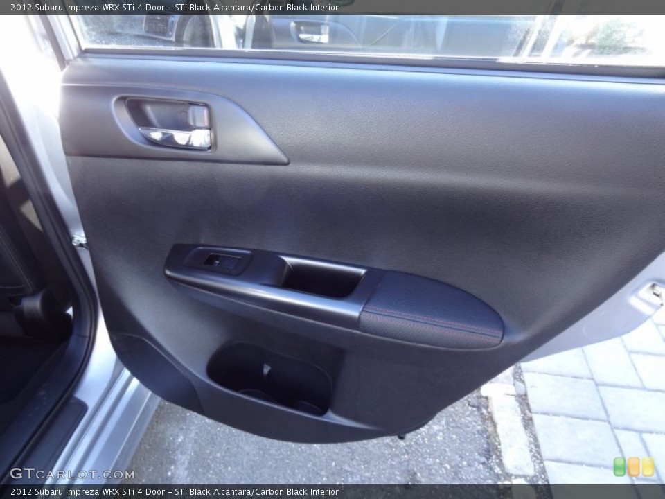 STi Black Alcantara/Carbon Black Interior Door Panel for the 2012 Subaru Impreza WRX STi 4 Door #73404362
