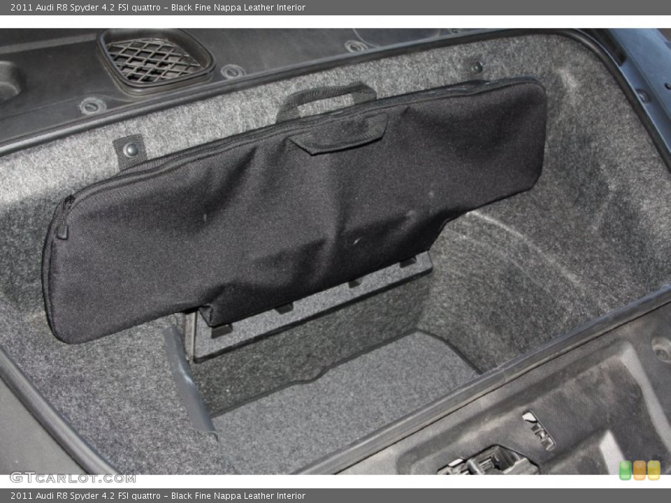 Black Fine Nappa Leather Interior Trunk for the 2011 Audi R8 Spyder 4.2 FSI quattro #73405799