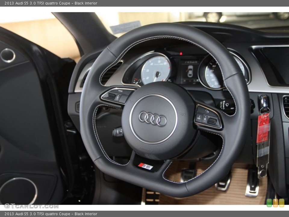 Black Interior Steering Wheel for the 2013 Audi S5 3.0 TFSI quattro Coupe #73406768