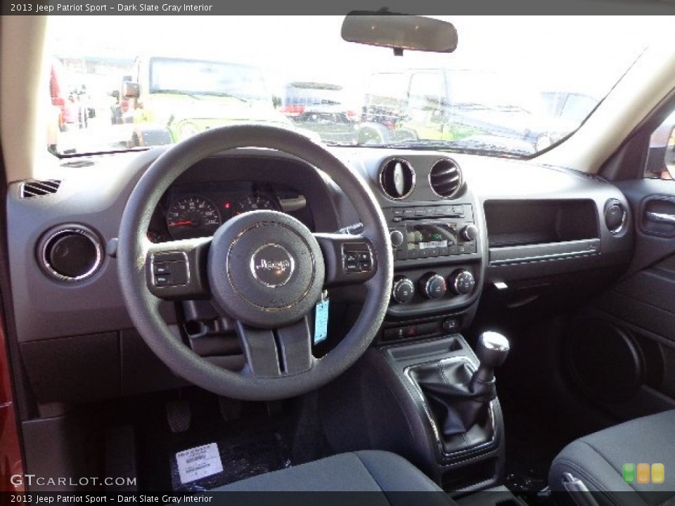 Dark Slate Gray Interior Dashboard for the 2013 Jeep Patriot Sport #73407335