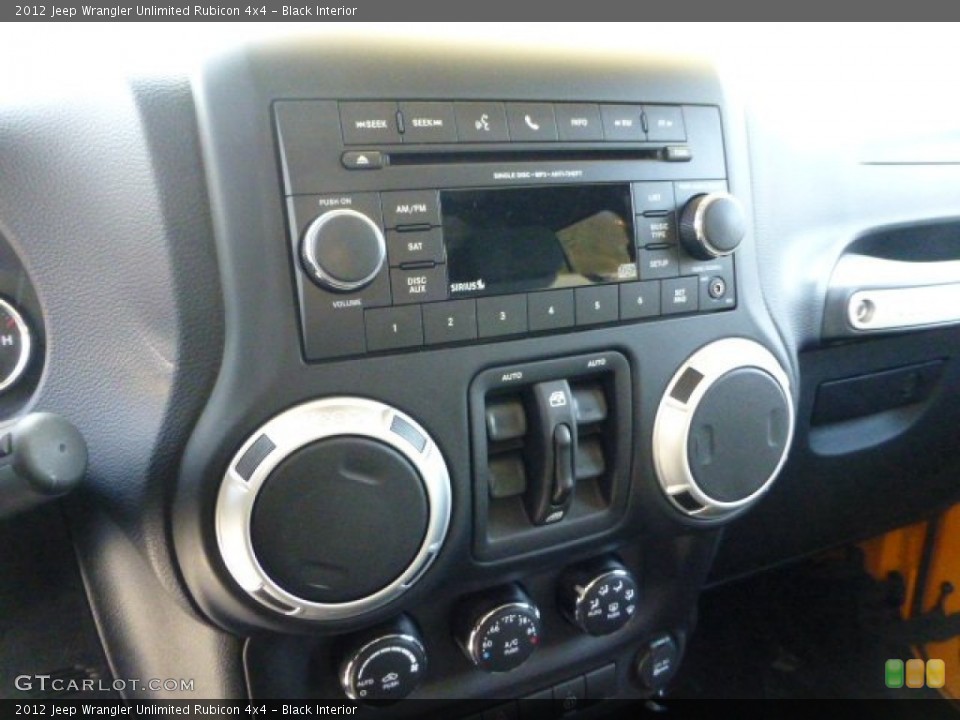 Black Interior Controls for the 2012 Jeep Wrangler Unlimited Rubicon 4x4 #73407578