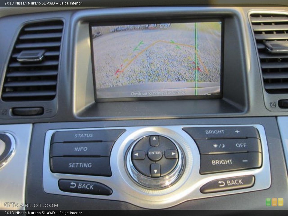 Beige Interior Controls for the 2013 Nissan Murano SL AWD #73411450