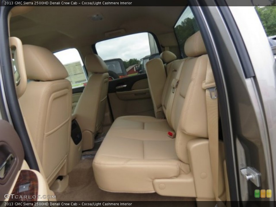 Cocoa/Light Cashmere Interior Rear Seat for the 2013 GMC Sierra 2500HD Denali Crew Cab #73412846