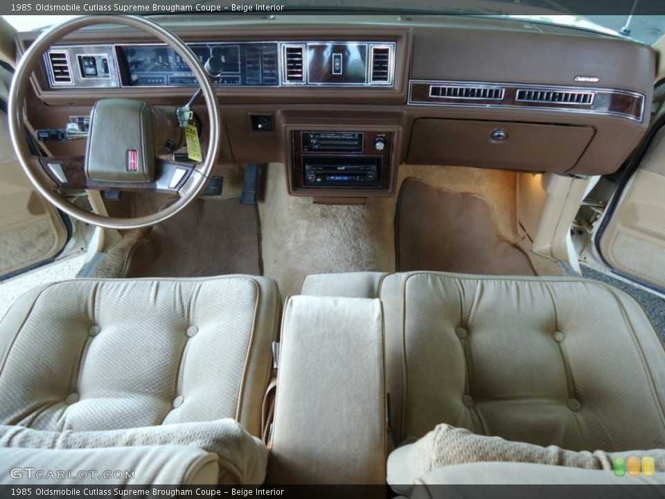 Beige Interior Dashboard for the 1985 Oldsmobile Cutlass Supreme Brougham Coupe #73415332