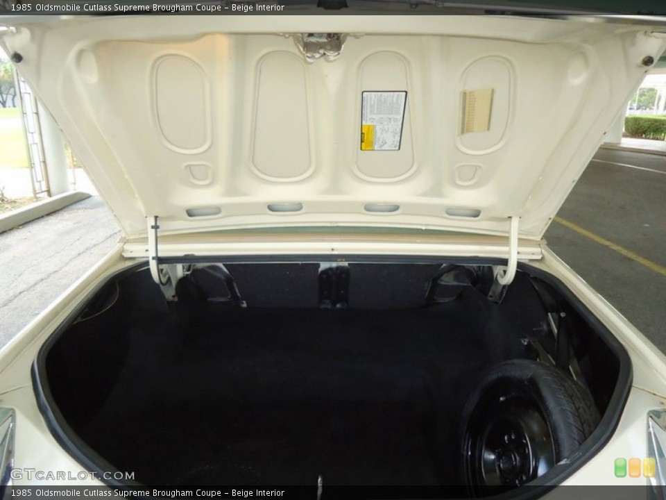 Beige Interior Trunk for the 1985 Oldsmobile Cutlass Supreme Brougham Coupe #73416353
