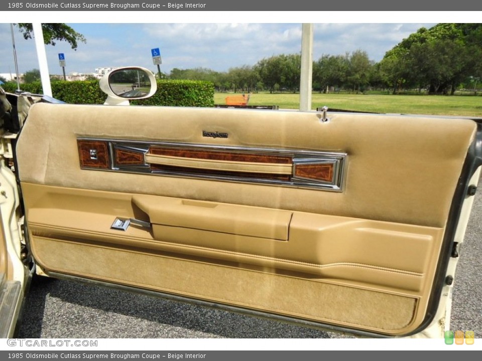 Beige Interior Door Panel for the 1985 Oldsmobile Cutlass Supreme Brougham Coupe #73416417