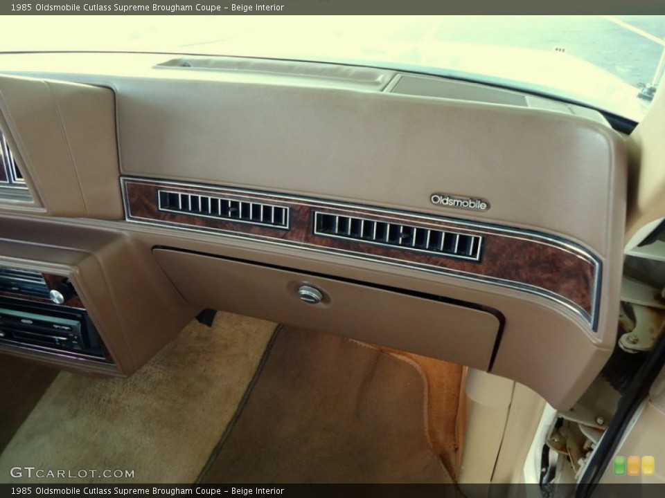 Beige Interior Dashboard for the 1985 Oldsmobile Cutlass Supreme Brougham Coupe #73416485