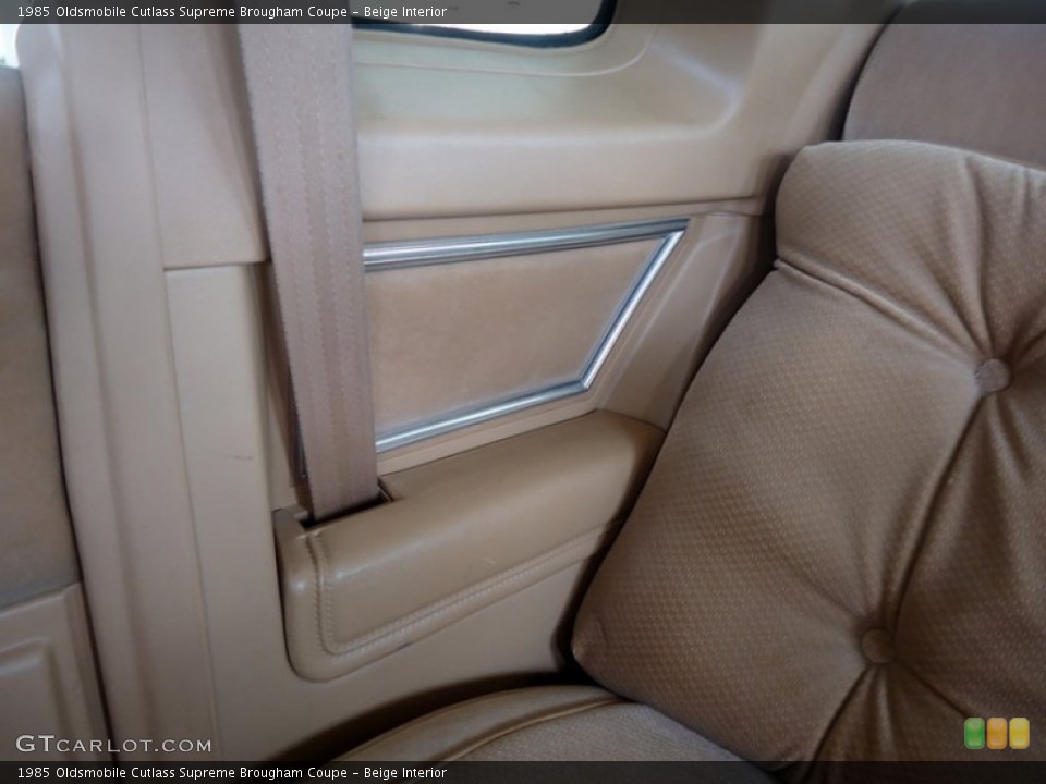Beige Interior Photo for the 1985 Oldsmobile Cutlass Supreme Brougham Coupe #73416682