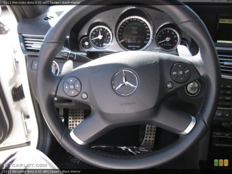 Black Interior Steering Wheel for the 2011 Mercedes-Benz E 63 AMG Sedan #73418726