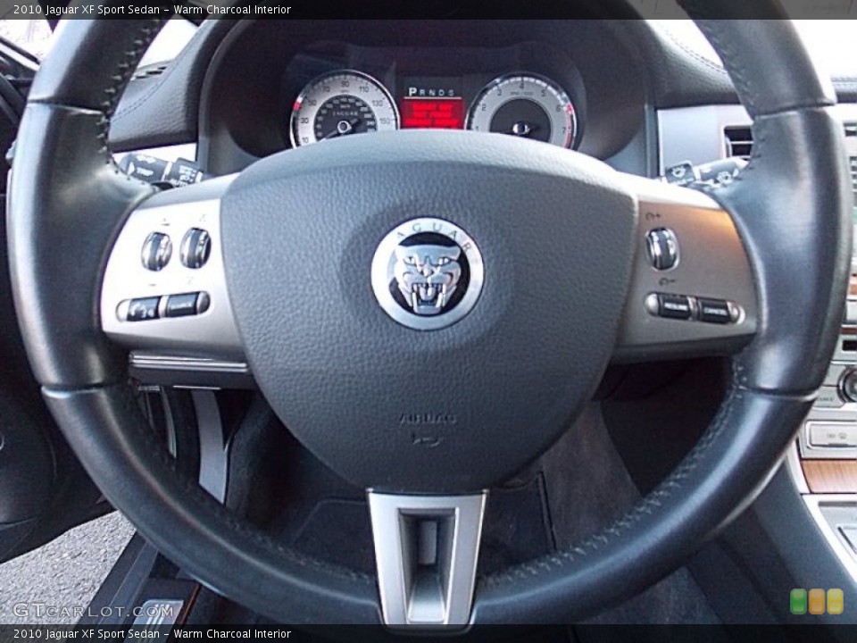 Warm Charcoal Interior Steering Wheel for the 2010 Jaguar XF Sport Sedan #73420919