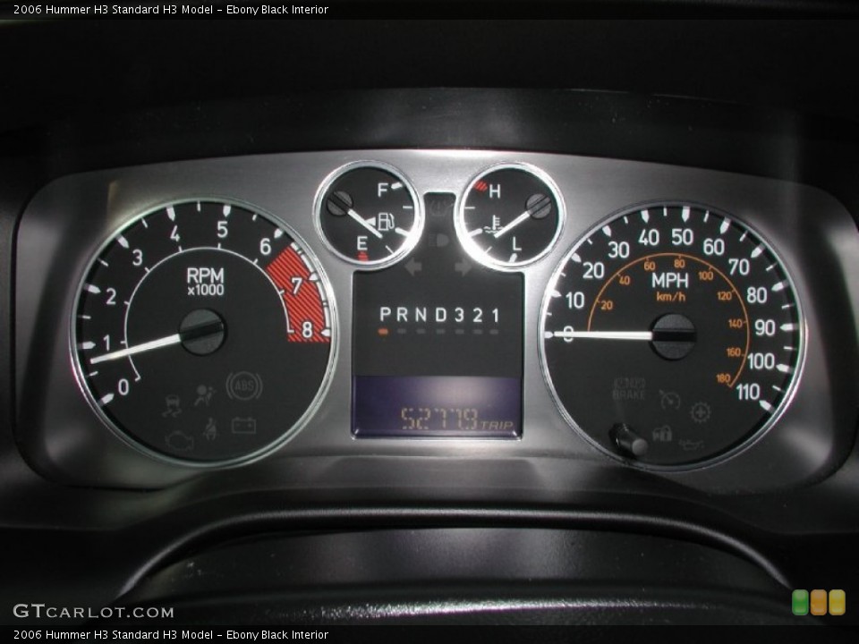 Ebony Black Interior Gauges for the 2006 Hummer H3  #73425542