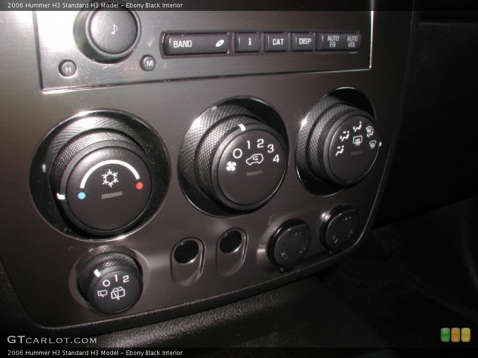 Ebony Black Interior Controls for the 2006 Hummer H3  #73425613