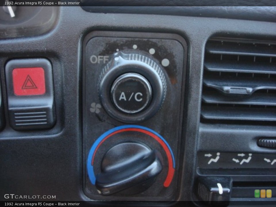 Black Interior Controls for the 1992 Acura Integra RS Coupe #73434224