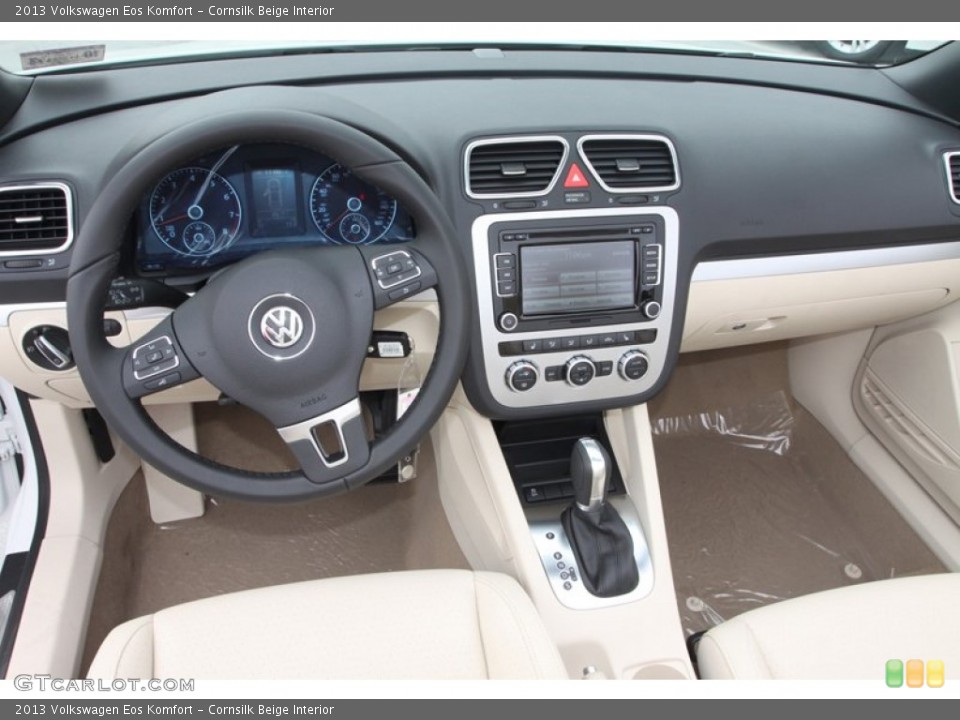 Cornsilk Beige Interior Dashboard for the 2013 Volkswagen Eos Komfort #73436126