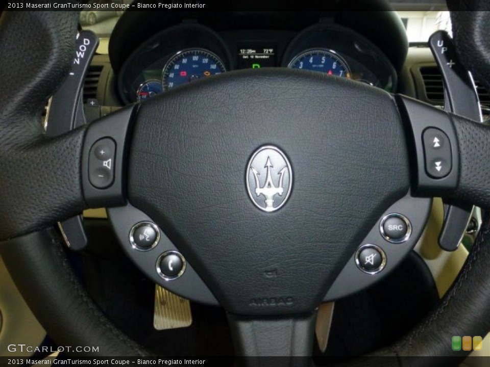 Bianco Pregiato Interior Steering Wheel for the 2013 Maserati GranTurismo Sport Coupe #73438366
