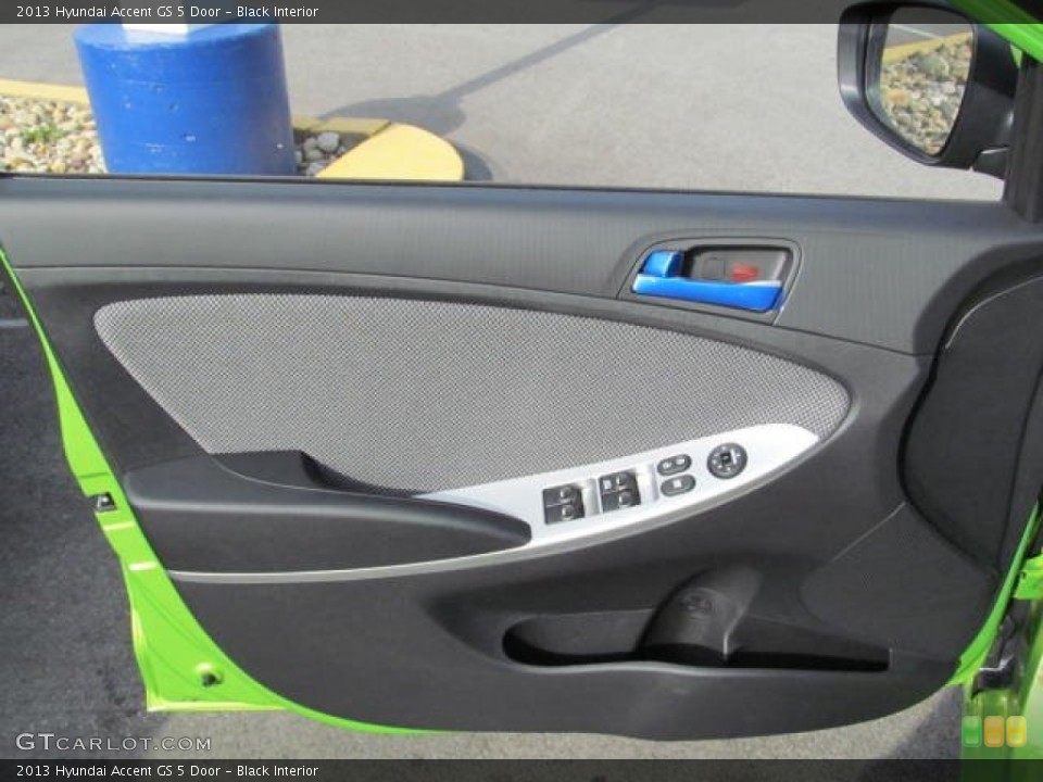 Black Interior Door Panel for the 2013 Hyundai Accent GS 5 Door #73442414