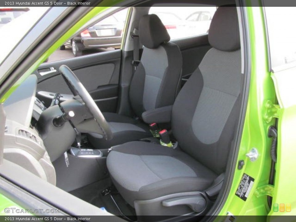 Black Interior Front Seat for the 2013 Hyundai Accent GS 5 Door #73442441