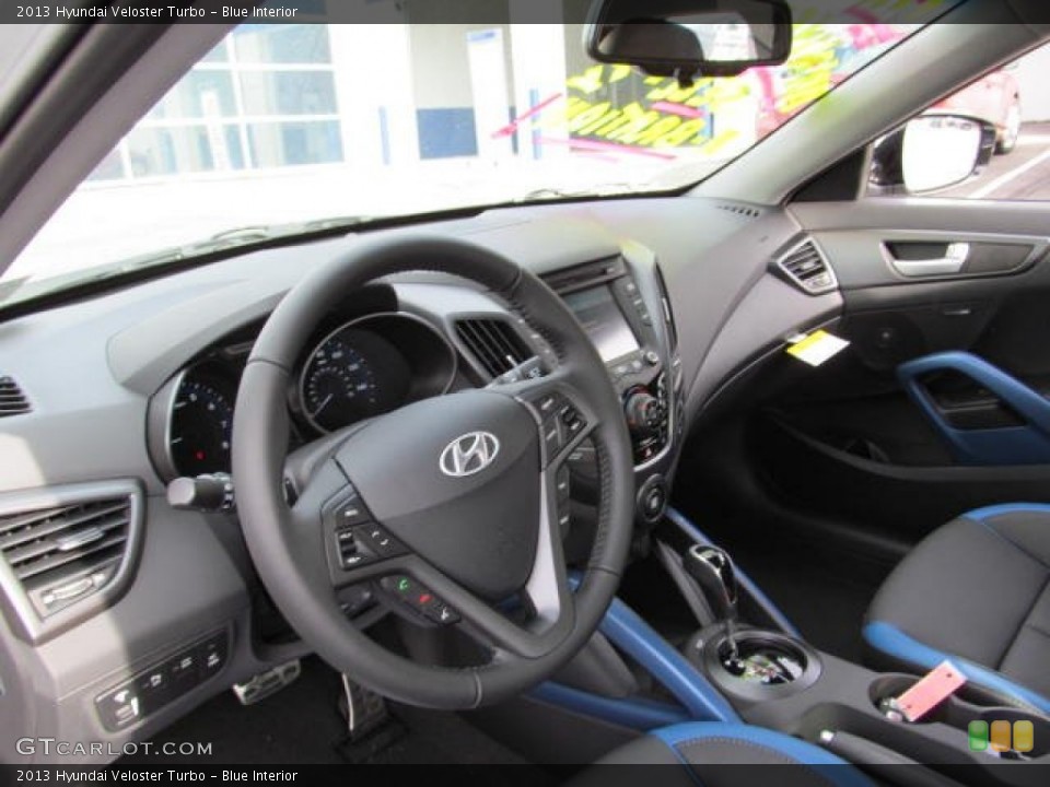 Blue Interior Dashboard for the 2013 Hyundai Veloster Turbo #73446218