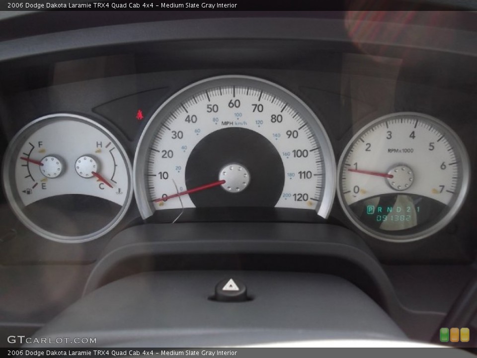 Medium Slate Gray Interior Gauges for the 2006 Dodge Dakota Laramie TRX4 Quad Cab 4x4 #73447796
