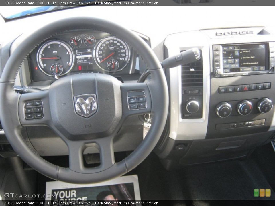 Dark Slate/Medium Graystone Interior Dashboard for the 2012 Dodge Ram 2500 HD Big Horn Crew Cab 4x4 #73448404