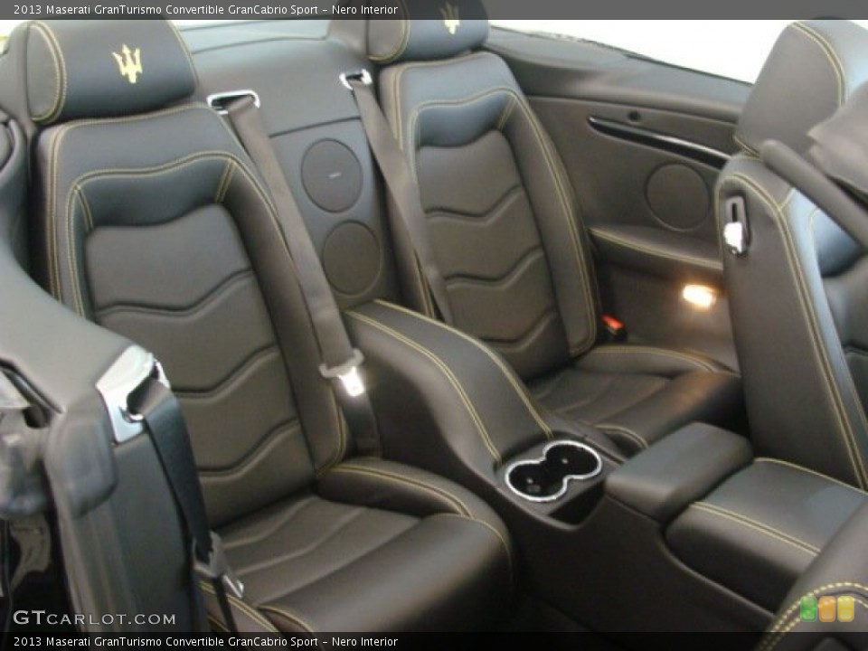 Nero Interior Rear Seat for the 2013 Maserati GranTurismo Convertible GranCabrio Sport #73448447