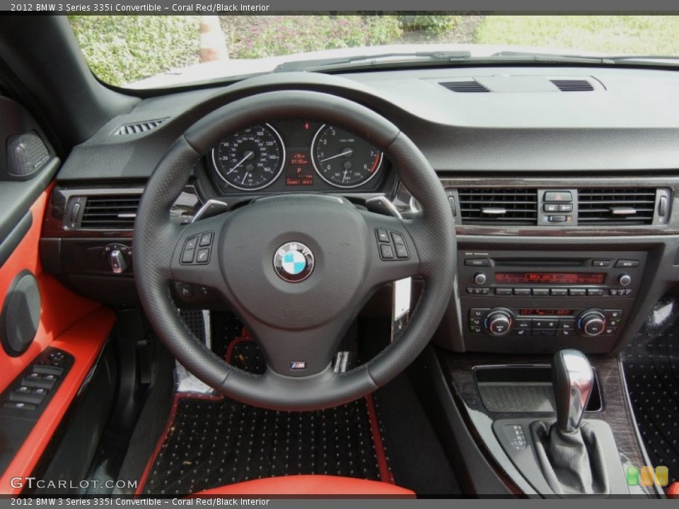 Coral Red/Black Interior Dashboard for the 2012 BMW 3 Series 335i Convertible #73449917