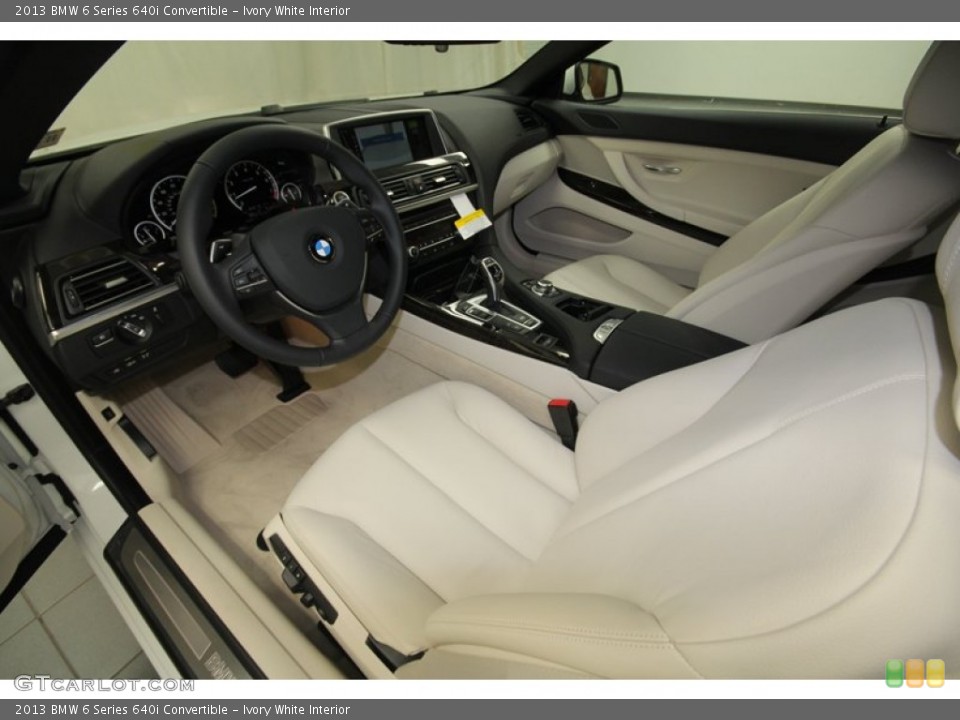 Ivory White Interior Prime Interior for the 2013 BMW 6 Series 640i Convertible #73451231