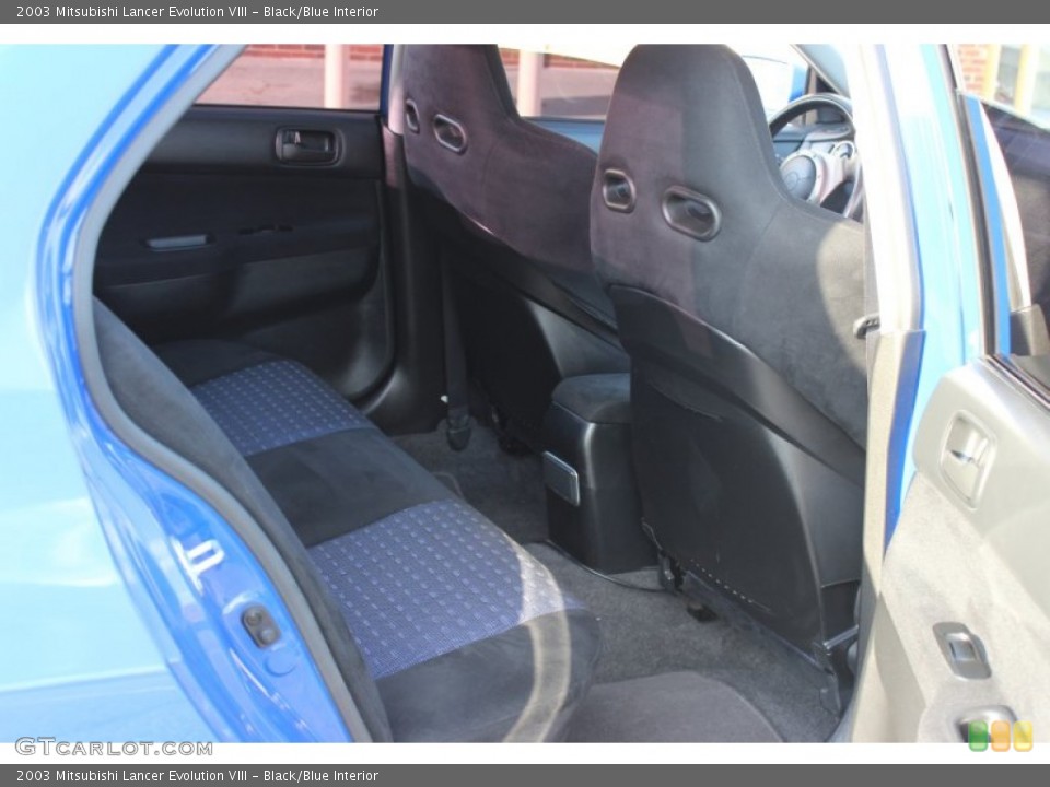 Black/Blue Interior Rear Seat for the 2003 Mitsubishi Lancer Evolution VIII #73453238