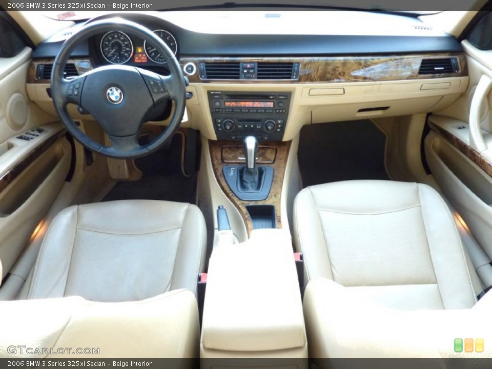 Beige Interior Dashboard for the 2006 BMW 3 Series 325xi Sedan #73458234
