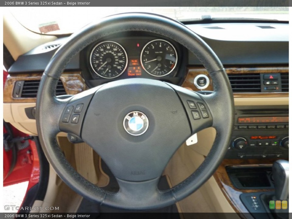 Beige Interior Steering Wheel for the 2006 BMW 3 Series 325xi Sedan #73458332
