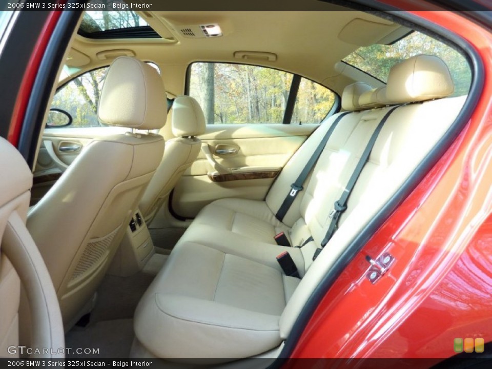 Beige Interior Rear Seat for the 2006 BMW 3 Series 325xi Sedan #73458545