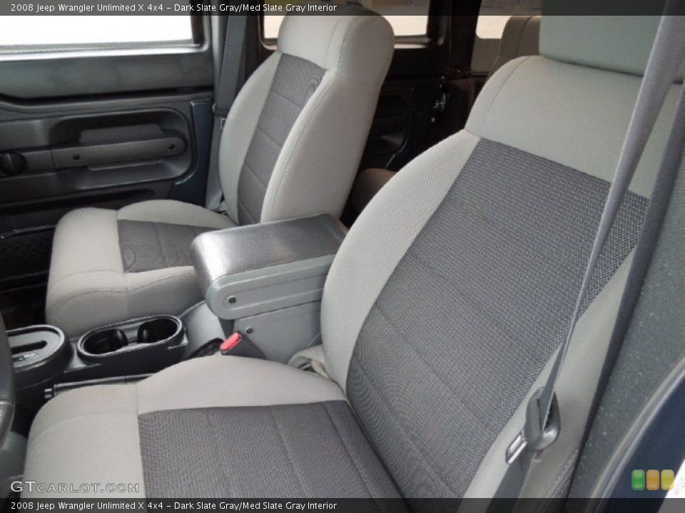 Dark Slate Gray/Med Slate Gray Interior Front Seat for the 2008 Jeep Wrangler Unlimited X 4x4 #73460316